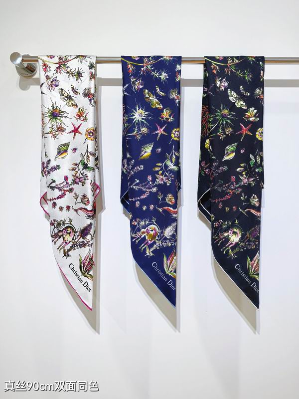 Dior silk scarf 90X90cm E0508115